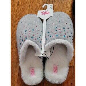 NEW Girls Size 4/5 Justice Slippers